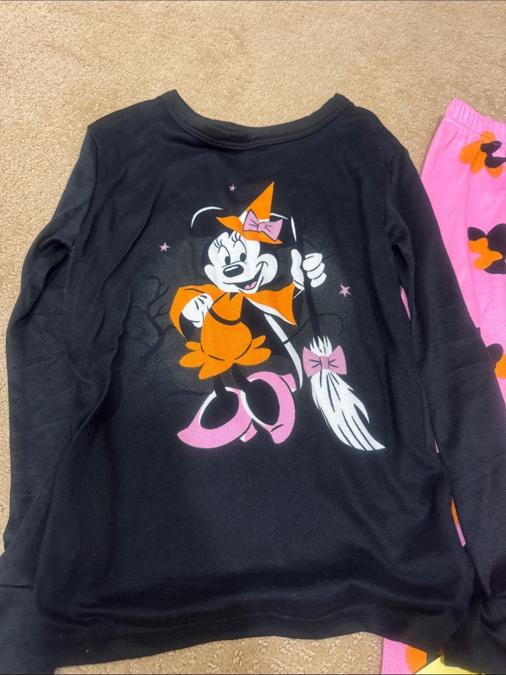 Disney Minnie Mouse Witch Pajama Set - Black & Pink - Picture 3 of 5